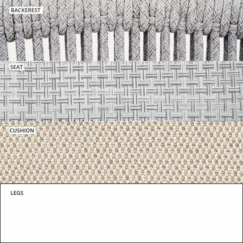 Cadeira de exterior com braços Empilhável estofado H 78cm - Smart by Varaschin Viadurini