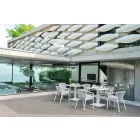 Cadeira empilhável para exterior com braços acolchoados H 73cm - Smart by Varaschin Viadurini