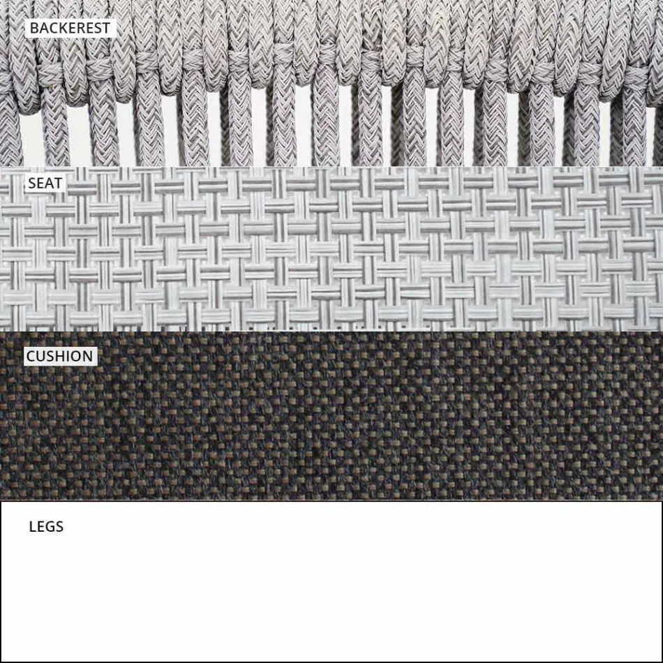 Cadeira empilhável para exterior com braços acolchoados H 73cm - Smart by Varaschin Viadurini