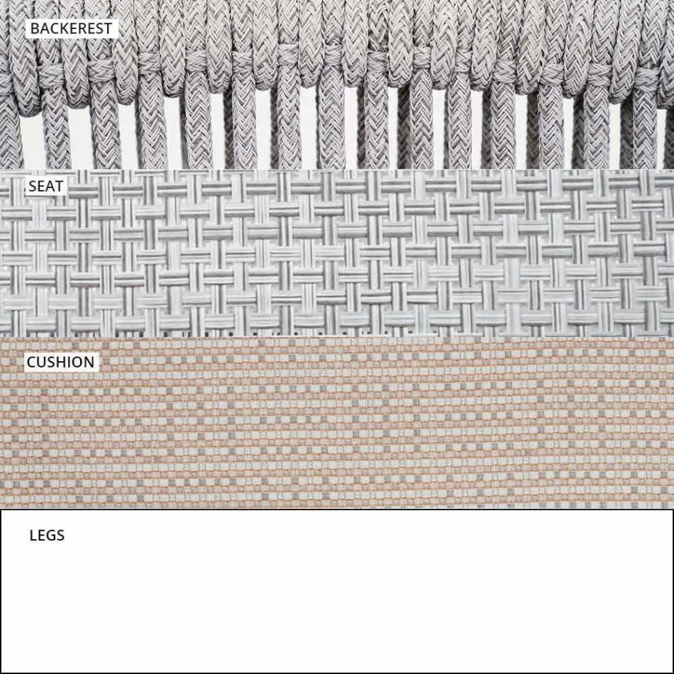 Cadeira empilhável para exterior com braços acolchoados H 73cm - Smart by Varaschin Viadurini