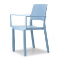 Cadeira ao ar livre em tecnopolímero com braços Made in Italy 4 peças - Savesta