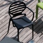 Cadeira de jardim empilhável em polipropileno Made in Italy 4 peças - framboesa Viadurini