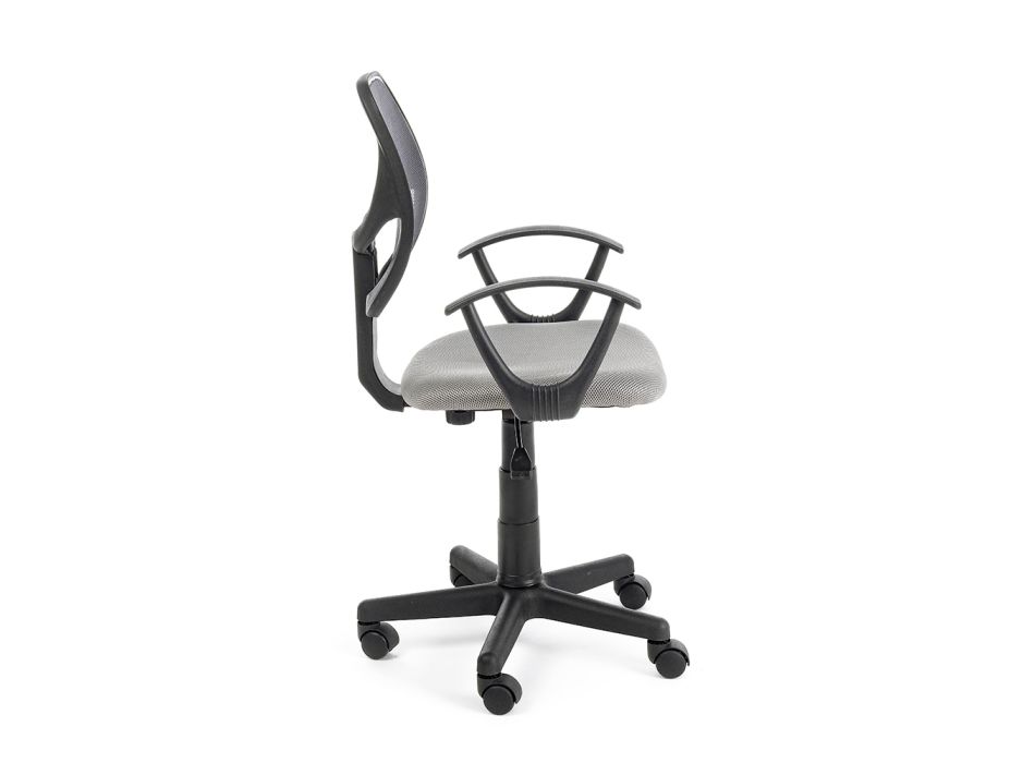 Cadeira giratória de escritório em tecido de nylon e malha em 3 cores - Rasha Viadurini