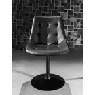 Cadeira giratória, assento em Ecoleather Capitonnè Processing - Aura Viadurini