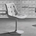 Cadeira giratória, assento em Ecoleather Capitonnè Processing - Aura Viadurini