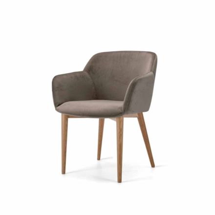 Base de cinza para cadeira acolchoada e assento em tecido ou couro – Bardella Viadurini