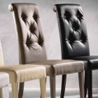Cadeira estofada de design, com processamento de Capitonnè - Diana Viadurini