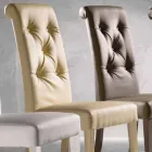 Cadeira estofada de design, com processamento de Capitonnè - Diana Viadurini
