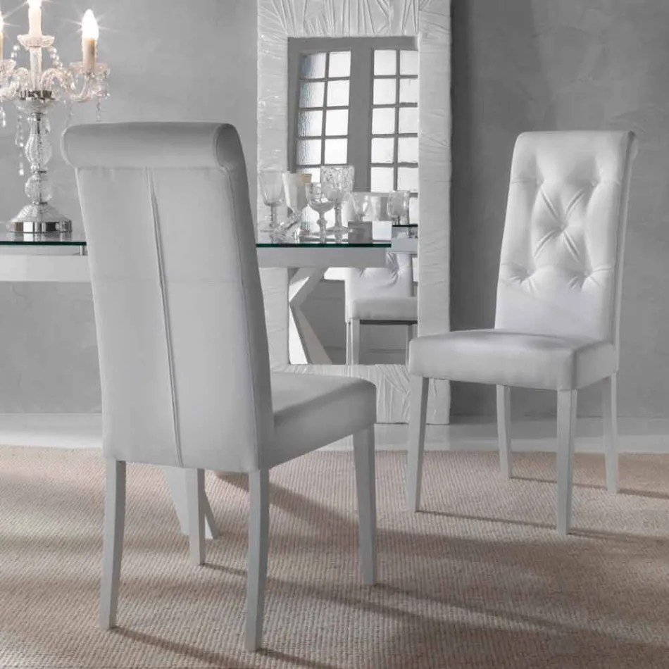 Cadeira estofada de design, com processamento de Capitonnè - Diana Viadurini