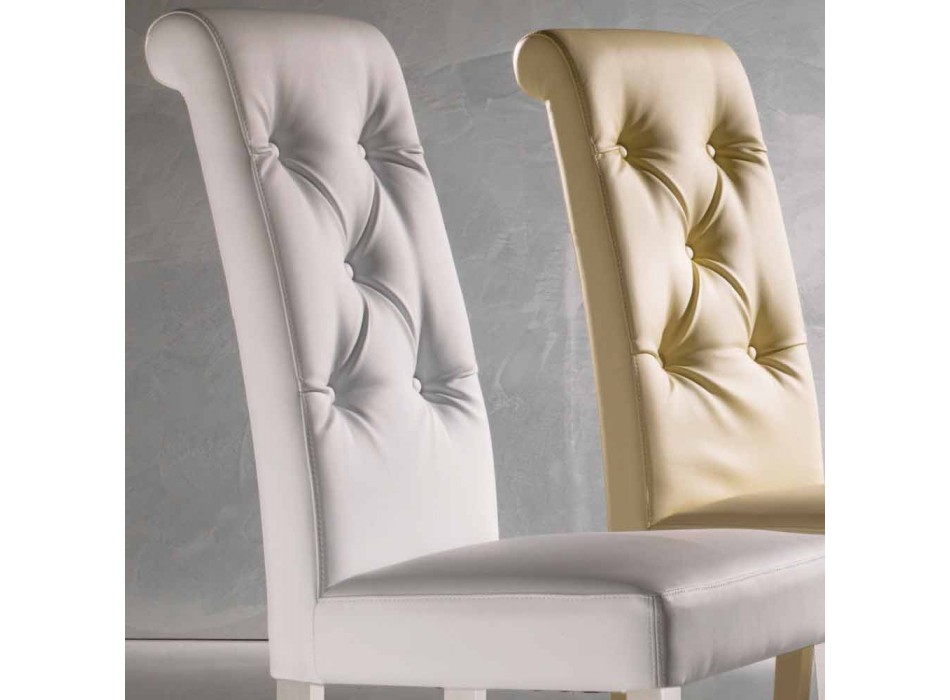 Cadeira estofada de design, com processamento de Capitonnè - Diana Viadurini
