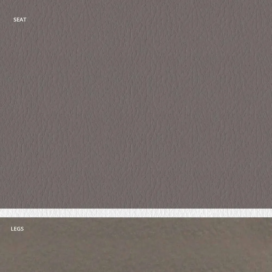 Cadeira de aço acolchoada e assento de couro sintético com borda branca – Nirvana Viadurini