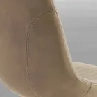 Cadeira estofada em eco nubuck e metal, design moderno, Taranto Viadurini