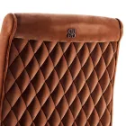 Cadeira lounge estofada de madeira maciça Grilli Zarafa made in Italy, 2 pedaços Viadurini