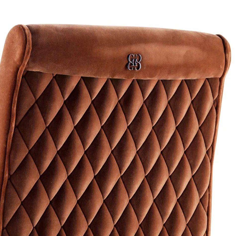 Cadeira lounge estofada de madeira maciça Grilli Zarafa made in Italy, 2 pedaços Viadurini