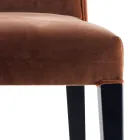 Cadeira lounge estofada de madeira maciça Grilli Zarafa made in Italy, 2 pedaços Viadurini