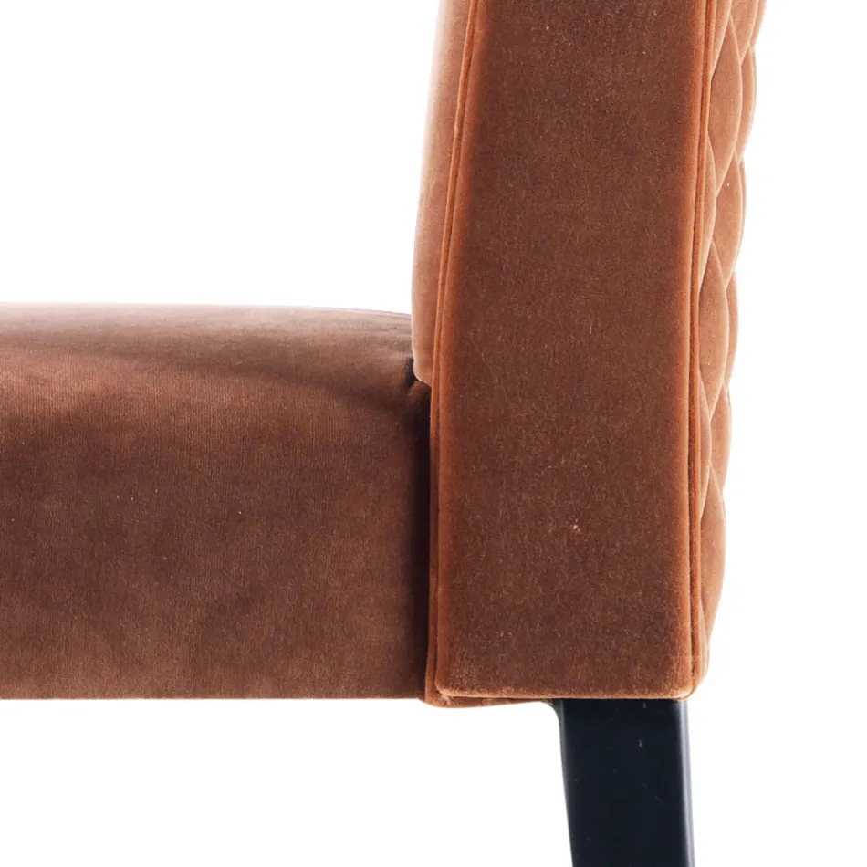 Cadeira lounge estofada de madeira maciça Grilli Zarafa made in Italy, 2 pedaços Viadurini