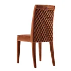 Cadeira lounge estofada de madeira maciça Grilli Zarafa made in Italy, 2 pedaços Viadurini