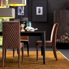 Cadeira lounge estofada de madeira maciça Grilli Zarafa made in Italy, 2 pedaços Viadurini