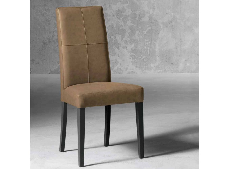 Cadeira estofada moderna em madeira de faia produzida na Itália Ponza Viadurini