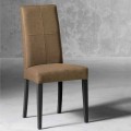 Moderna cadeira forrada em madeira de faia feita na Itália, Ponza
