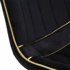 Cadeira estofada para sala de jantar de design em madeira e tecido, 2 peças - Kolly Viadurini