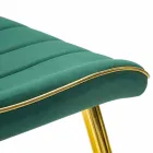 Cadeira estofada para sala de jantar de design em madeira e tecido, 2 peças - Kolly Viadurini