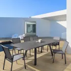 Cadeira Exterior Empilhável em Alumínio Pintado, Homemotion, 4 peças - Odelia Viadurini