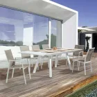 Cadeira Exterior Empilhável em Alumínio Pintado, Homemotion, 4 peças - Odelia Viadurini