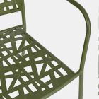 Cadeira empilhável ao ar livre em aço com acabamento mate, 4 peças - Ralia Viadurini