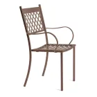 Cadeira Externa Empilhável em Aço Galvanizado Feito na Itália 4 Peças - Celia Viadurini