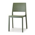 Cadeira empilhável ao ar livre em tecnopolímero fabricada na Itália 6 peças - redefinir