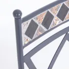 Cadeira de jardim empilhável em aço com ou sem braços - Letizia Viadurini