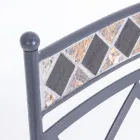 Cadeira de jardim empilhável em aço com ou sem braços - Letizia Viadurini