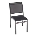 Cadeira de Jardim Empilhável em Alumínio e Textilene Branco ou Cinza - Floraforma Viadurini