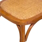 Cadeira de sala de estar empilhável em madeira de Ailando e palha de Viena - Laguna Viadurini
