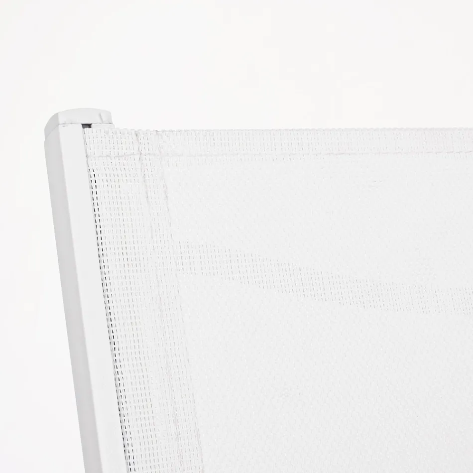 Cadeira Empilhável em Alumínio e Têxtil para Jardim, Design Moderno - Franz Viadurini