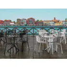 Cadeira empilhável de metal para exterior, fabricada na Itália, 4 peças - Verna Viadurini