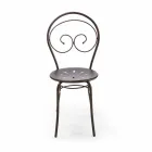 Cadeira empilhável para exterior em metal fabricada na Itália, 2 peças - Autoridade Viadurini