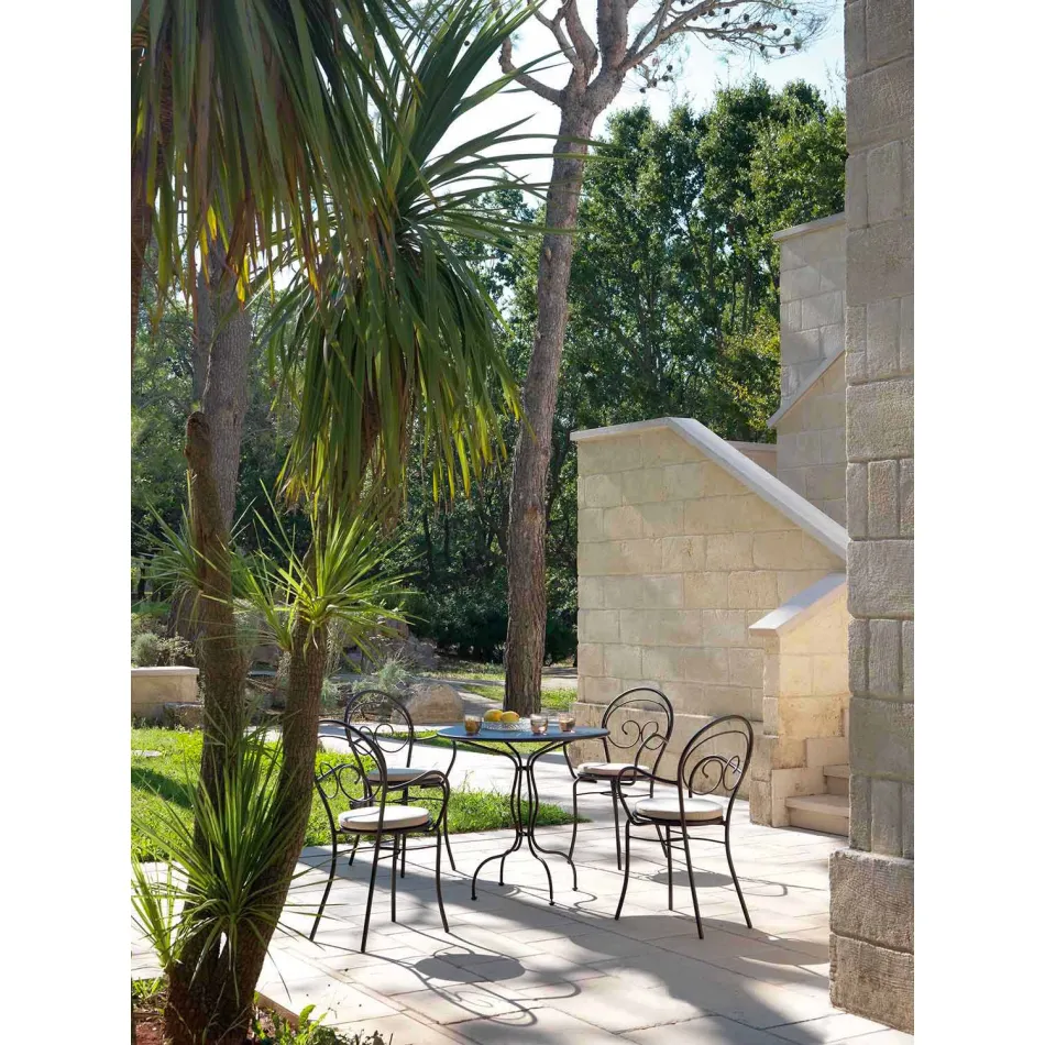 Cadeira empilhável para exterior em metal fabricada na Itália, 2 peças - Autoridade Viadurini