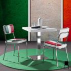 Cadeira de couro ecológico com bandeira italiana de design Banda Viadurini