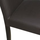 Cadeira de couro sintético e pernas de faia laqueadas fabricadas na Itália - Jesse Viadurini