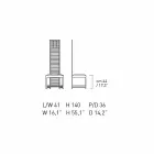 Cadeira em Cinza Pintada de Preto com Assento em Algodão Made in Italy - Merapio Viadurini