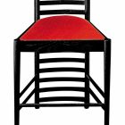 Cadeira em Cinza Pintada de Preto com Assento em Algodão Made in Italy - Merapio Viadurini
