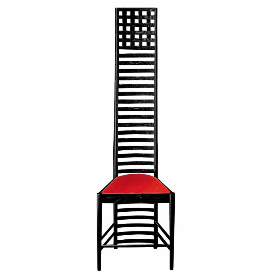 Cadeira em Cinza Pintada de Preto com Assento em Algodão Made in Italy - Merapio Viadurini