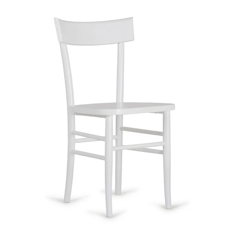 Cadeira de madeira de faia de 4 peças de design moderno - Stella Viadurini