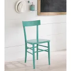 Cadeira de madeira de faia de 4 peças de design moderno - Stella Viadurini