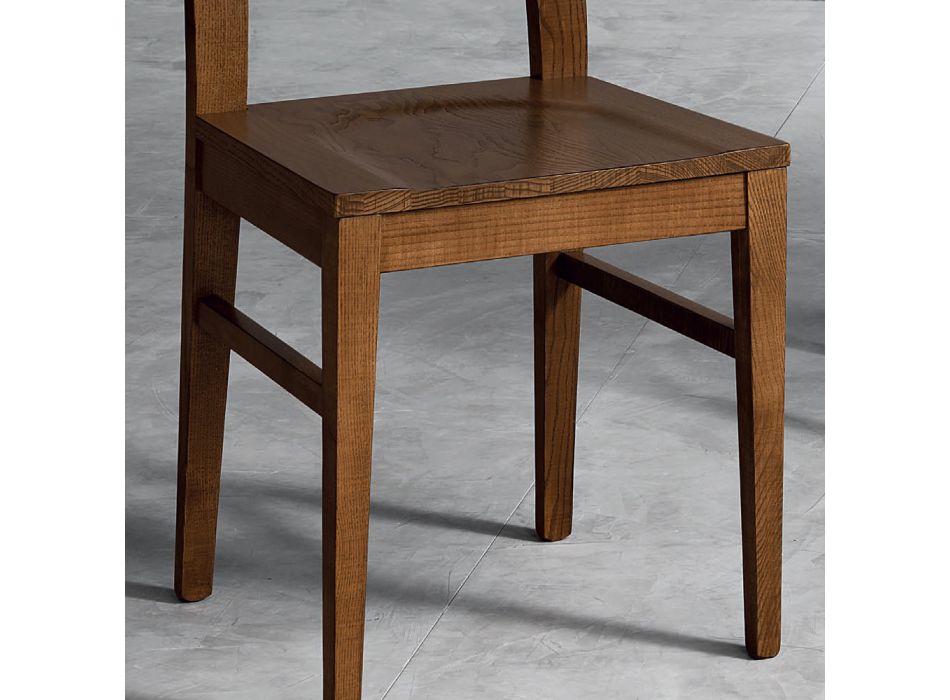 Cadeira em Masello Beech Wood Kitchen Design Made in Italy - Sofia Viadurini