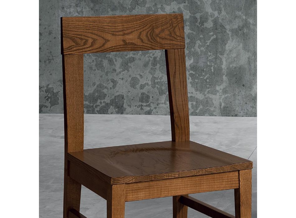Cadeira em Masello Beech Wood Kitchen Design Made in Italy - Sofia Viadurini
