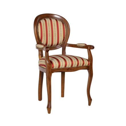Cadeira em Madeira Maciça de Faia com Acabamento em Nogueira Patinada Fabricado na Itália - Granada Viadurini