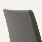 Cadeira de metal Caserta revestida em couro ecológico, design moderno Viadurini